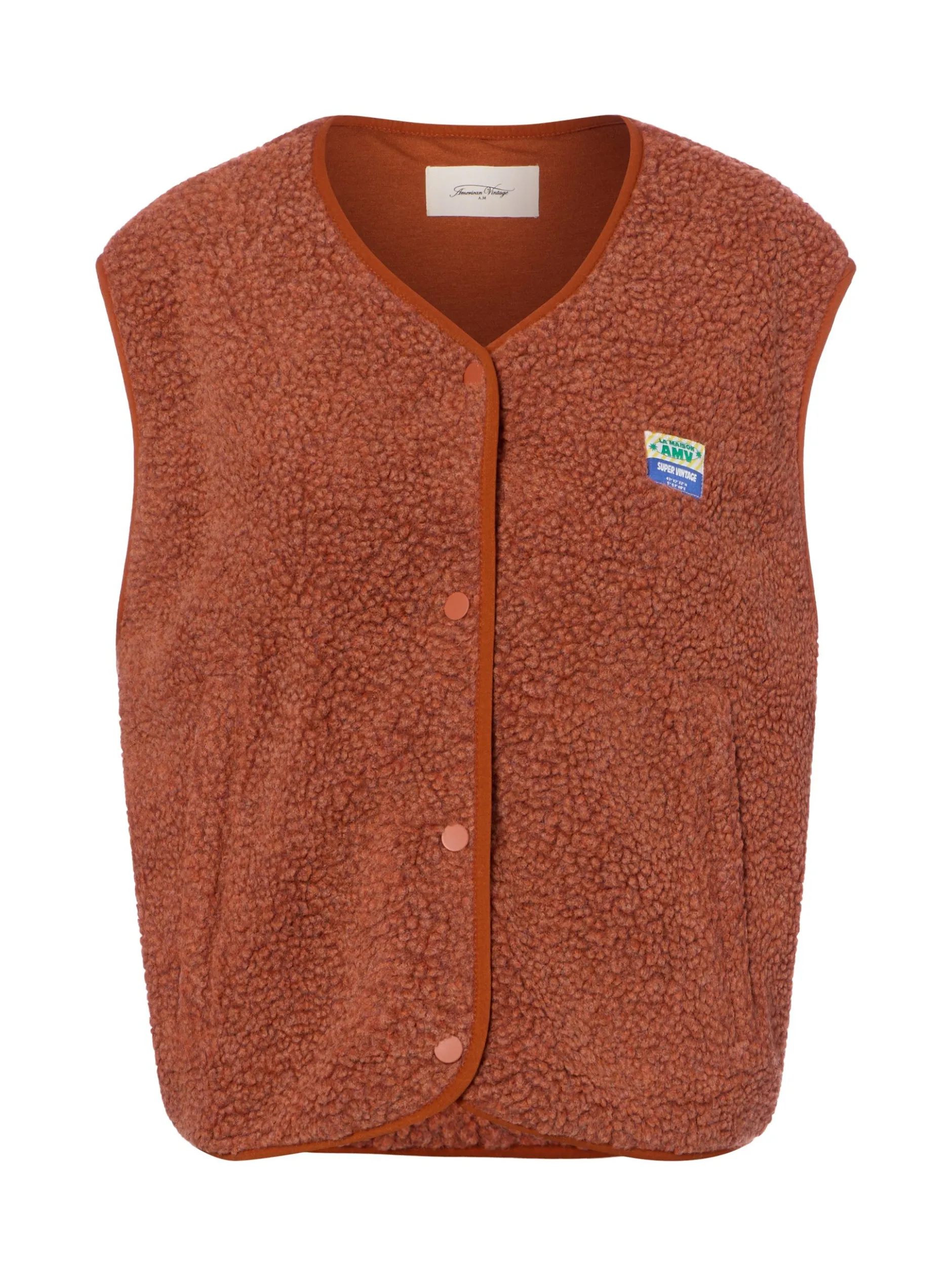 american vintage Damen Weste - Hoktown in cognac