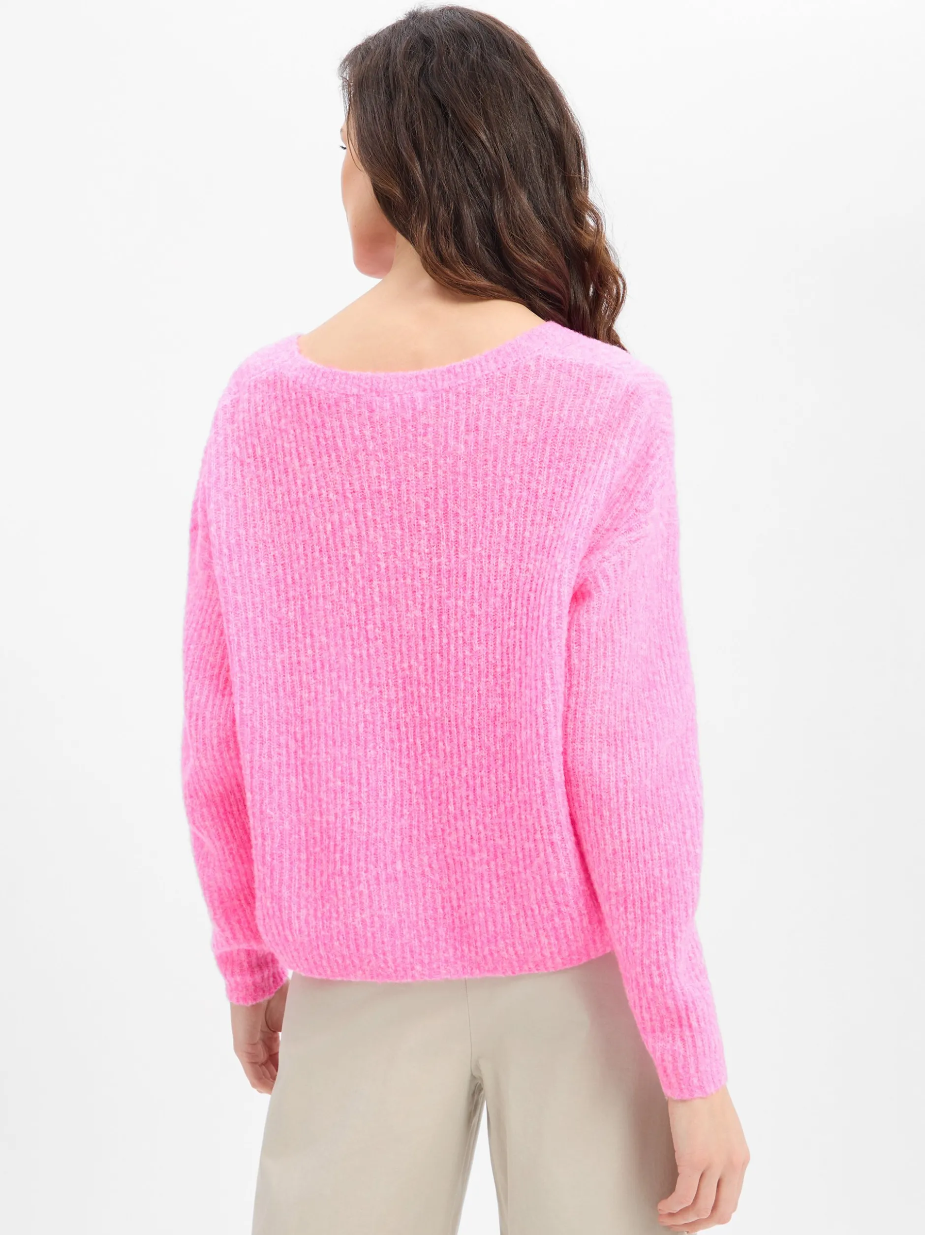 american vintage Damen Woll-Strickjacke in rosa