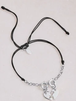 amor Damen Charmarmband in schwarz