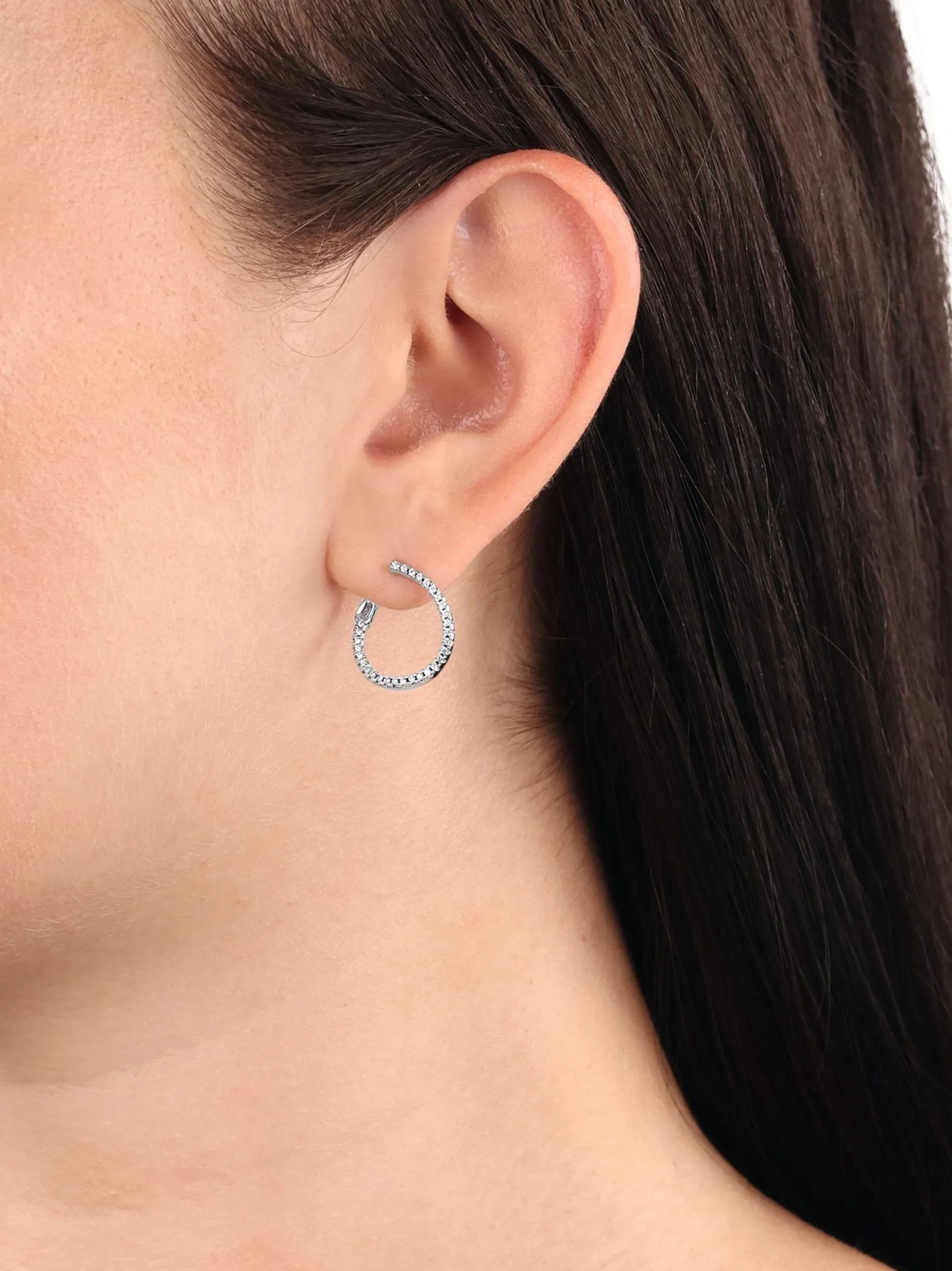 amor Damen Creolen in silber