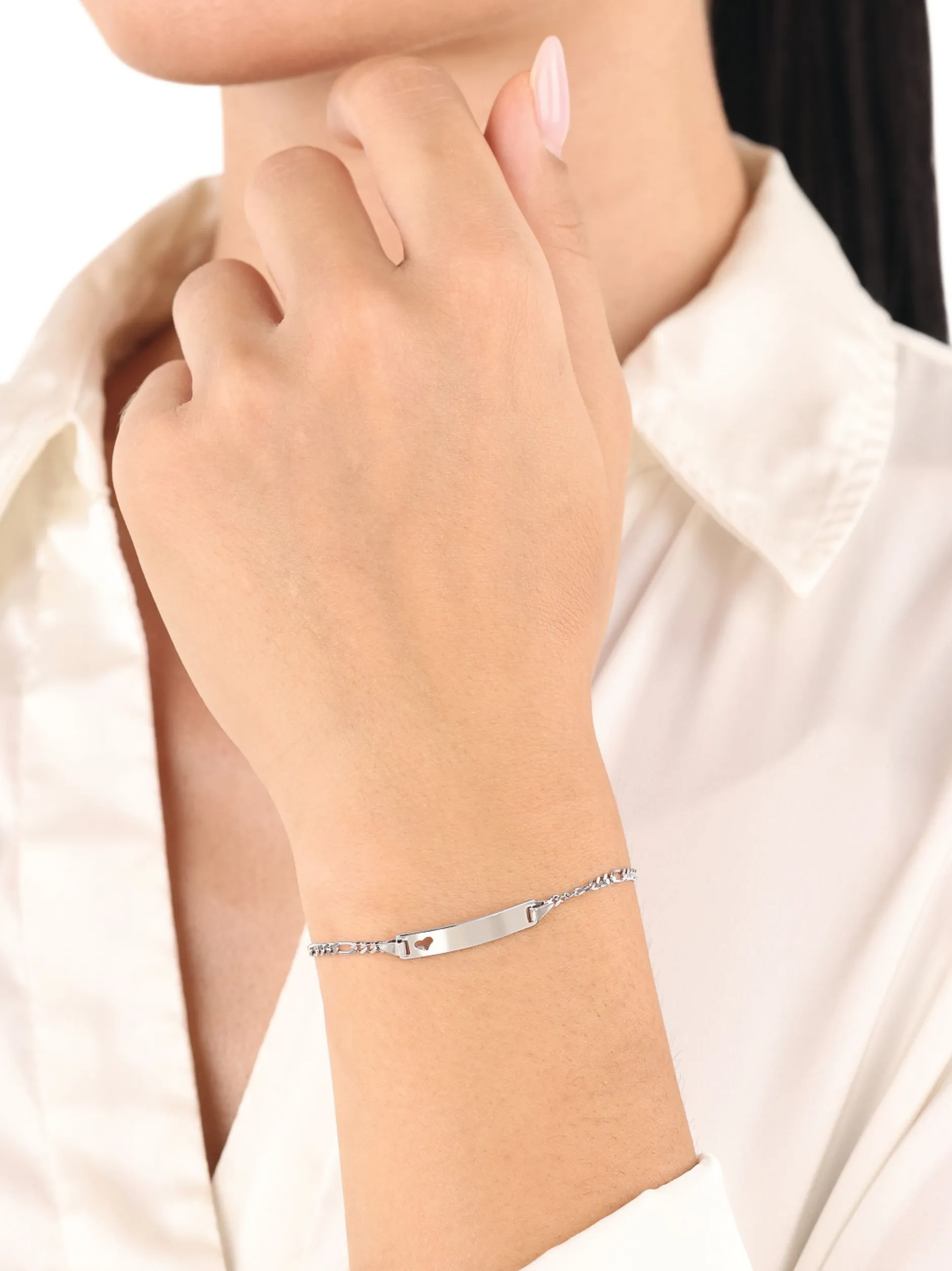 amor Damen Identarmband in silber