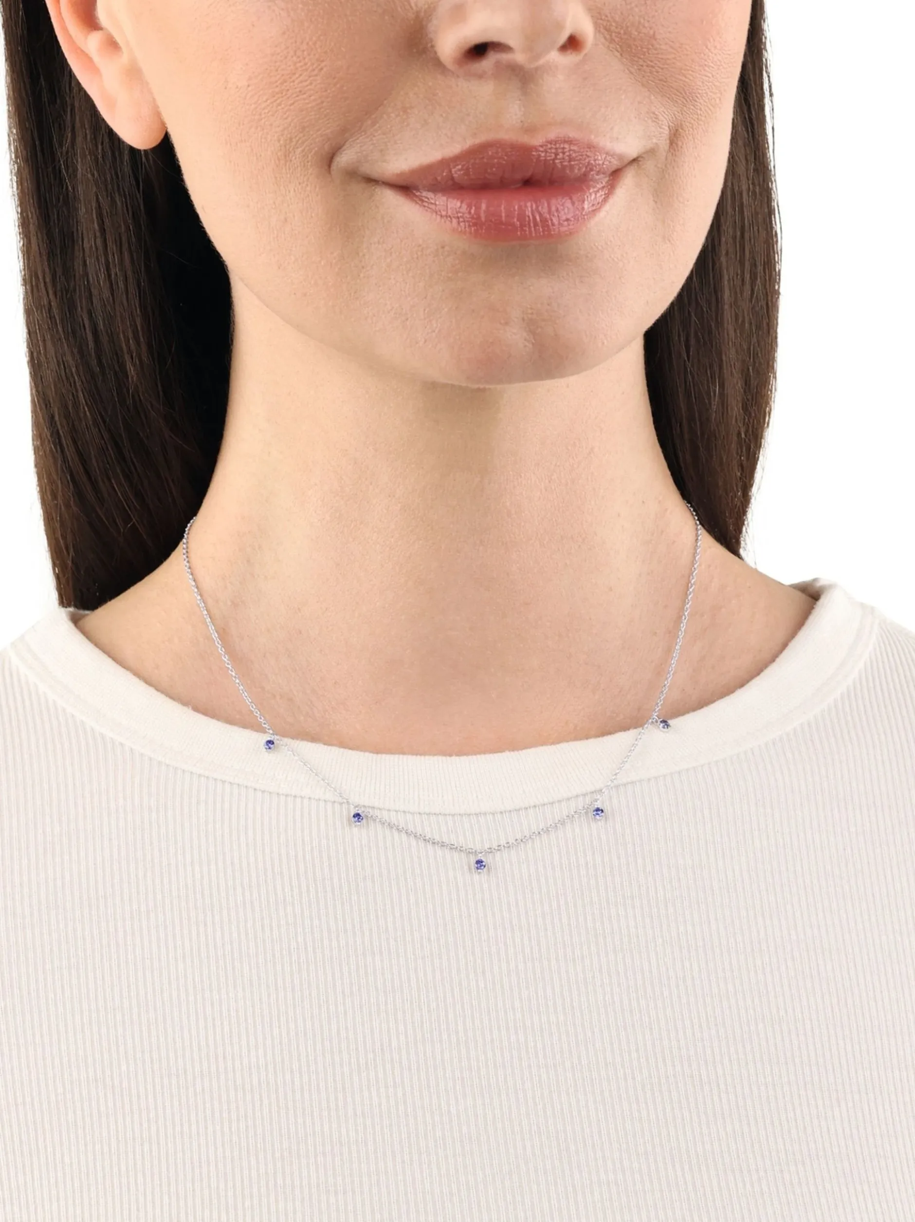 amor Damen Kette mit Anhänger in blau