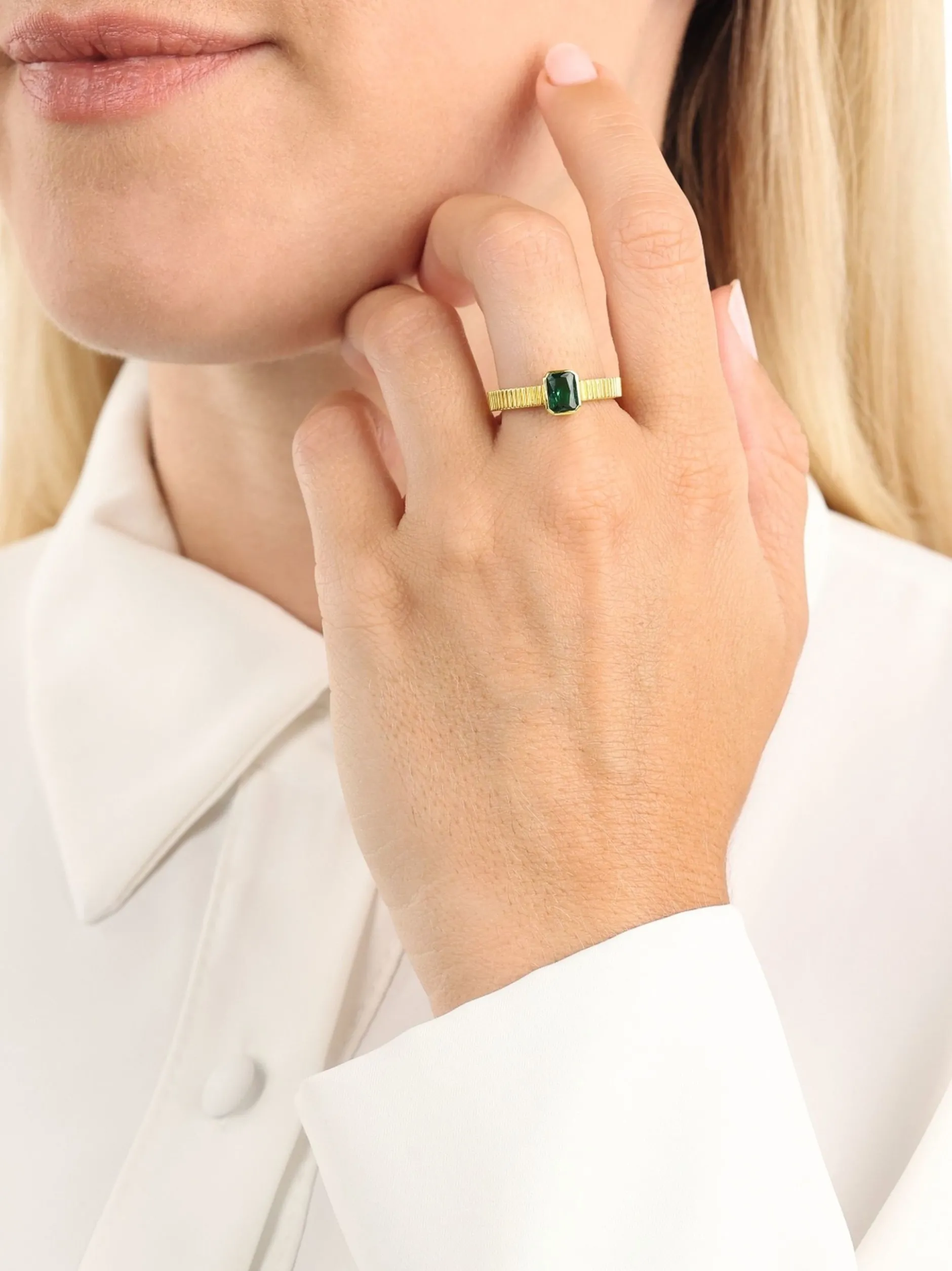 amor Damen Ring in grün