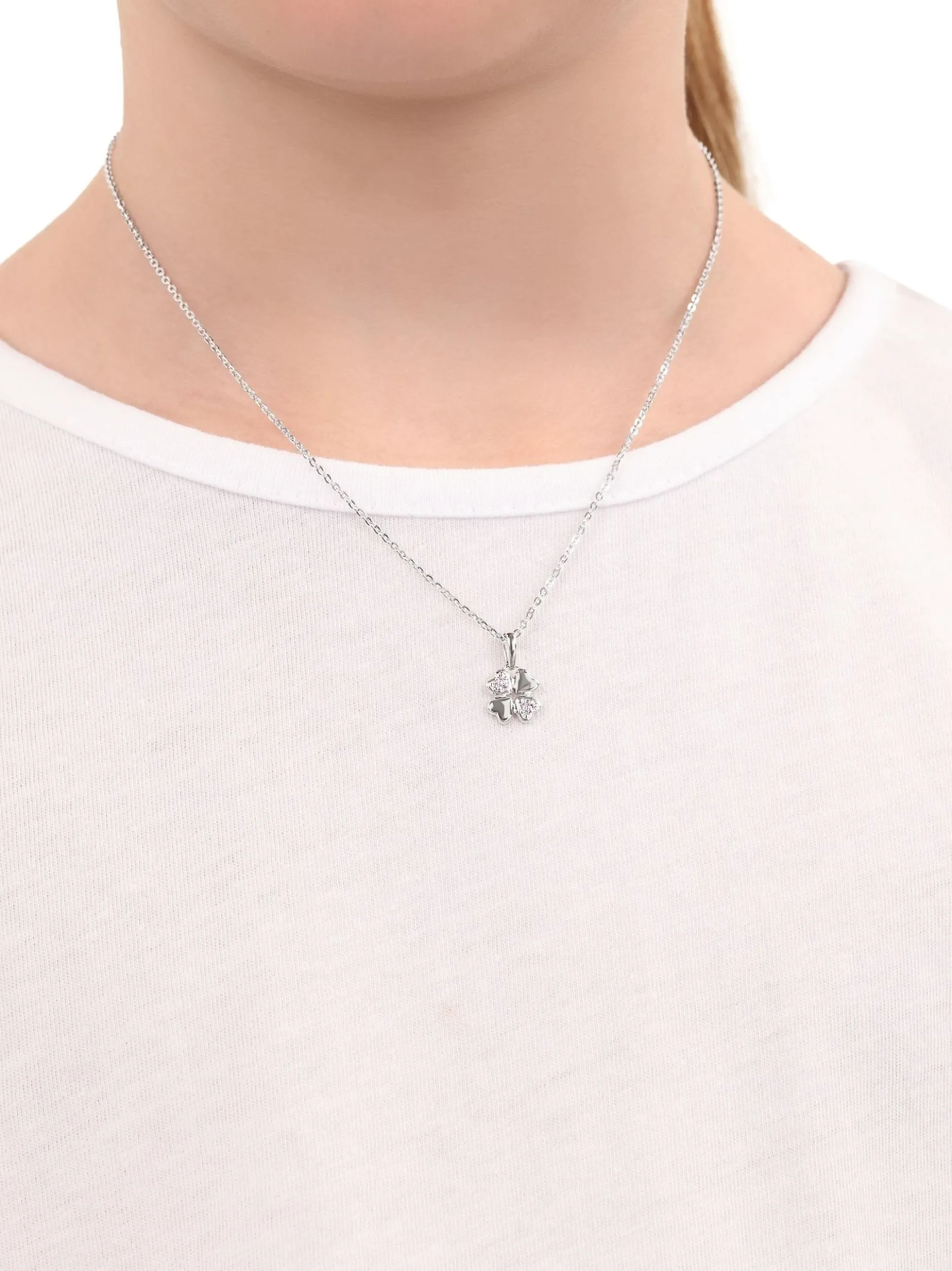 amor Mädchen Kette mit Anhänger in rosa