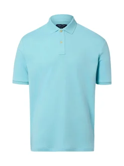 Andrew James Herren Poloshirt in türkis - Ärmel: kurzarm
