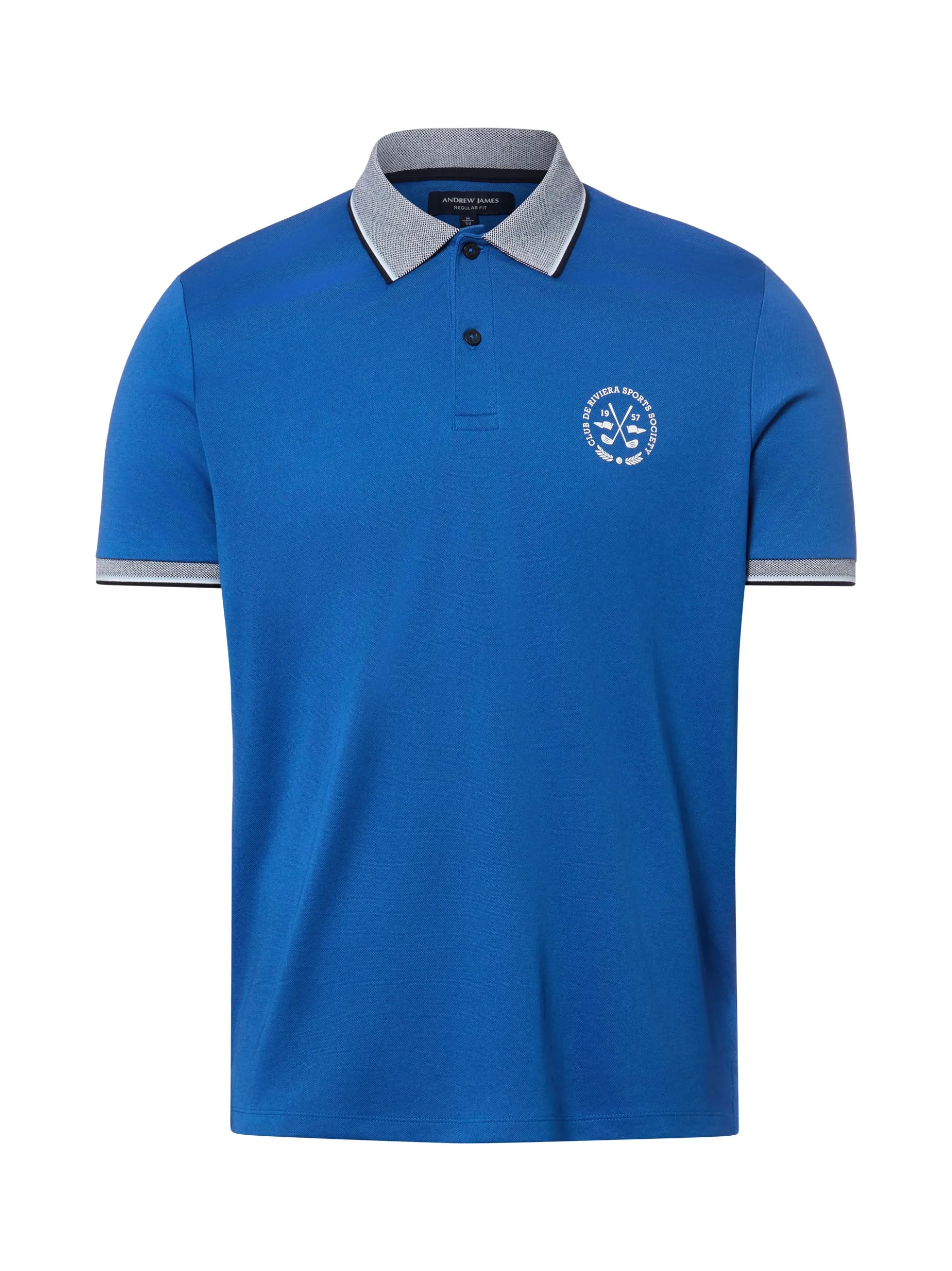 Andrew James Herren Poloshirt in royal - Ärmel: kurzarm