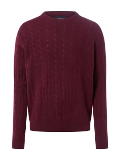 Andrew James Herren Pullover mit Cashmere-Anteil in bordeaux