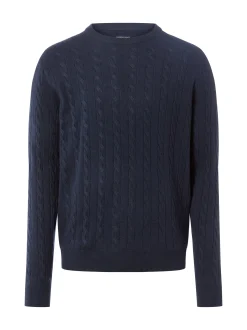 Andrew James Herren Pullover mit Cashmere-Anteil in marine