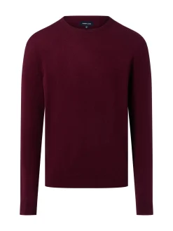 Andrew James Herren Pullover mit Woll- und Kaschmir-Anteil in bordeaux