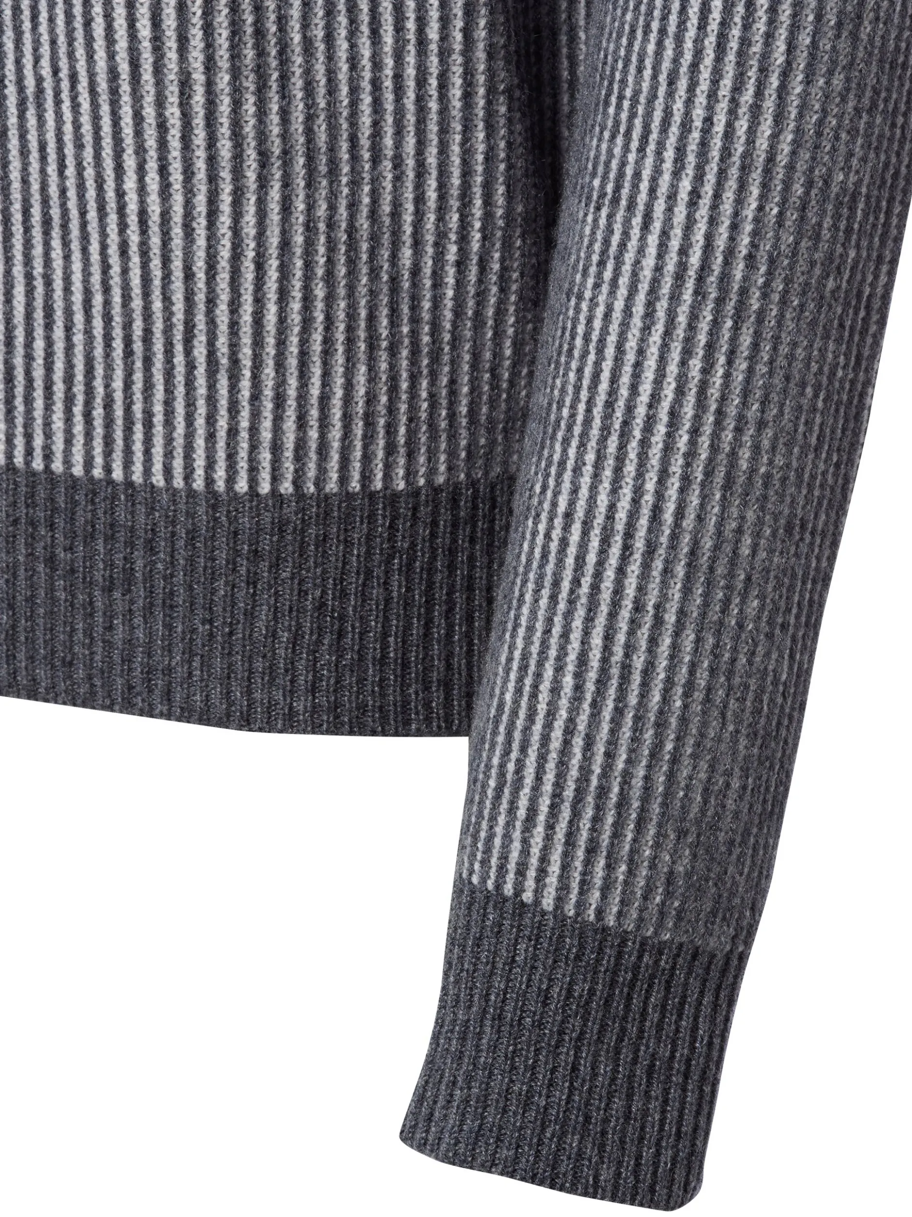 Andrew James Herren Pure Cashmere Pullover in grau hellgrau