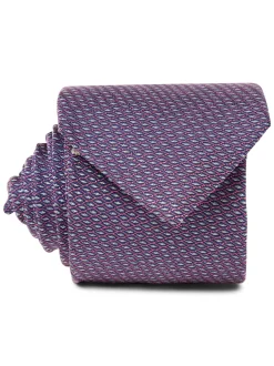 Andrew James Herren Seidenkrawatte in rosa marine