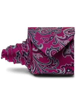 Andrew James Herren Seidenkrawatte in fuchsia