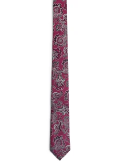 Andrew James Herren Seidenkrawatte in fuchsia