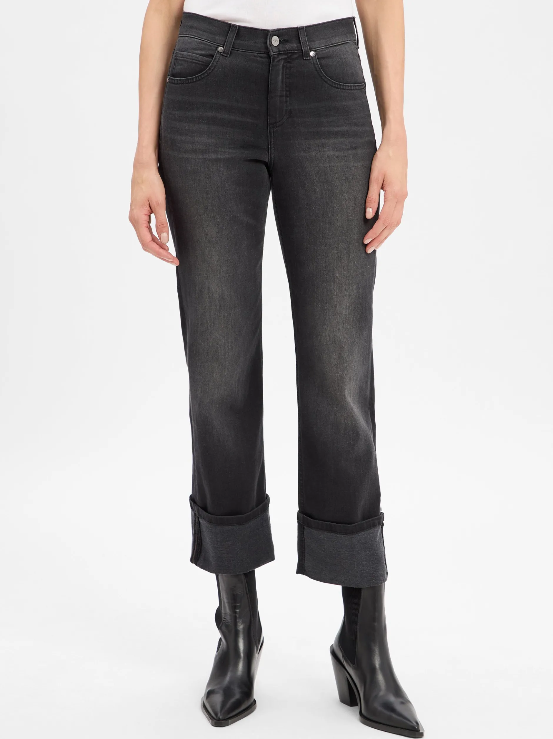 Angels Damen Jeans - Lara in anthrazit - Länge: verkürzt