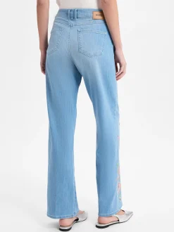Angels Damen Jeans Straight Leg - Liz Flower in bleached mehrfarbig