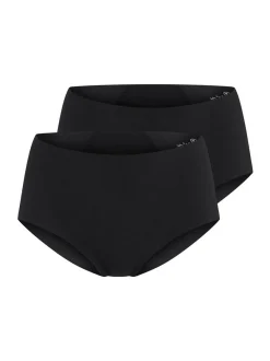Anita Damen High Waist Panty - 2er Pack Pocket Panty in schwarz