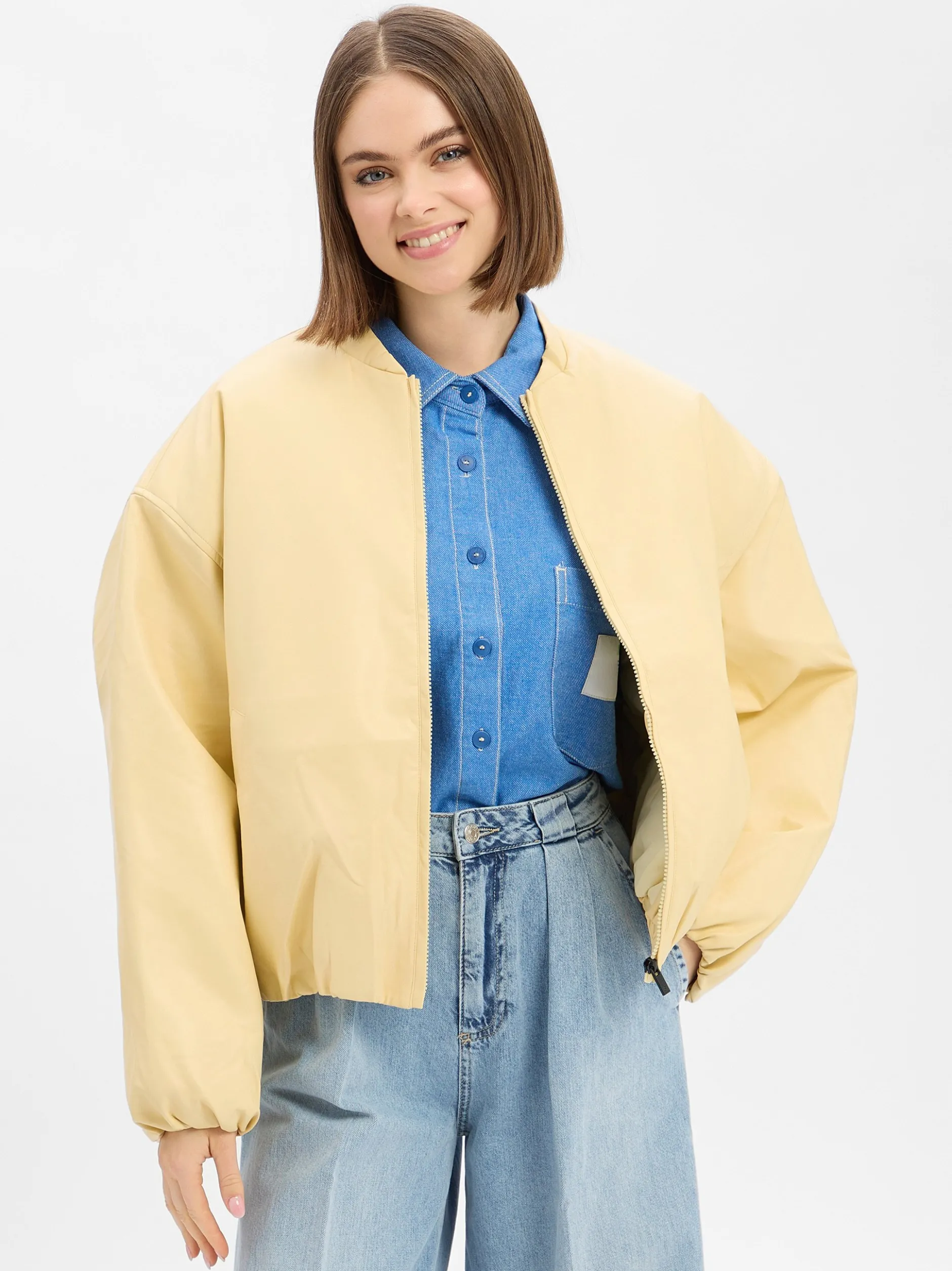 Another Cotton Lab Damen Blouson in gelb