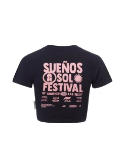 Another Cotton Lab Damen T-Shirt - Suenos Sol Festival in marine rosa