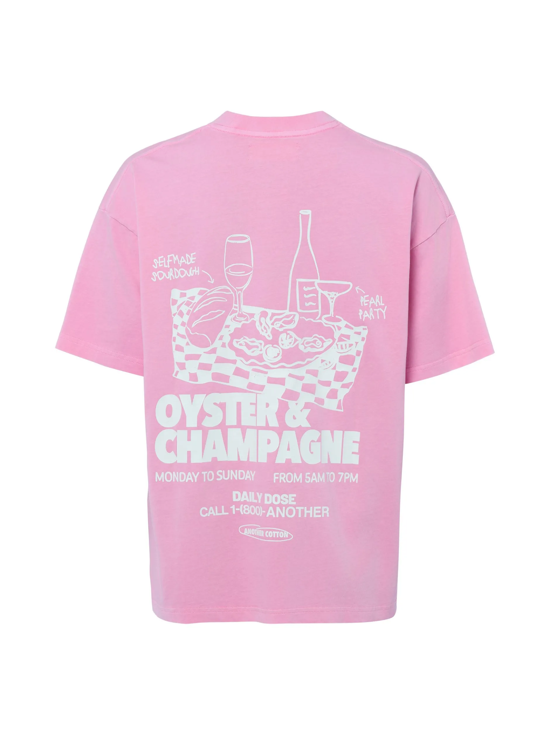Another Cotton Lab Damen T-Shirt - Oyster & Champagne in rosa