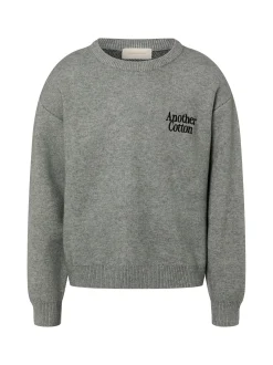Another Cotton Lab Herren Strickpullover - Outdoor Aesthetics in grau schwarz