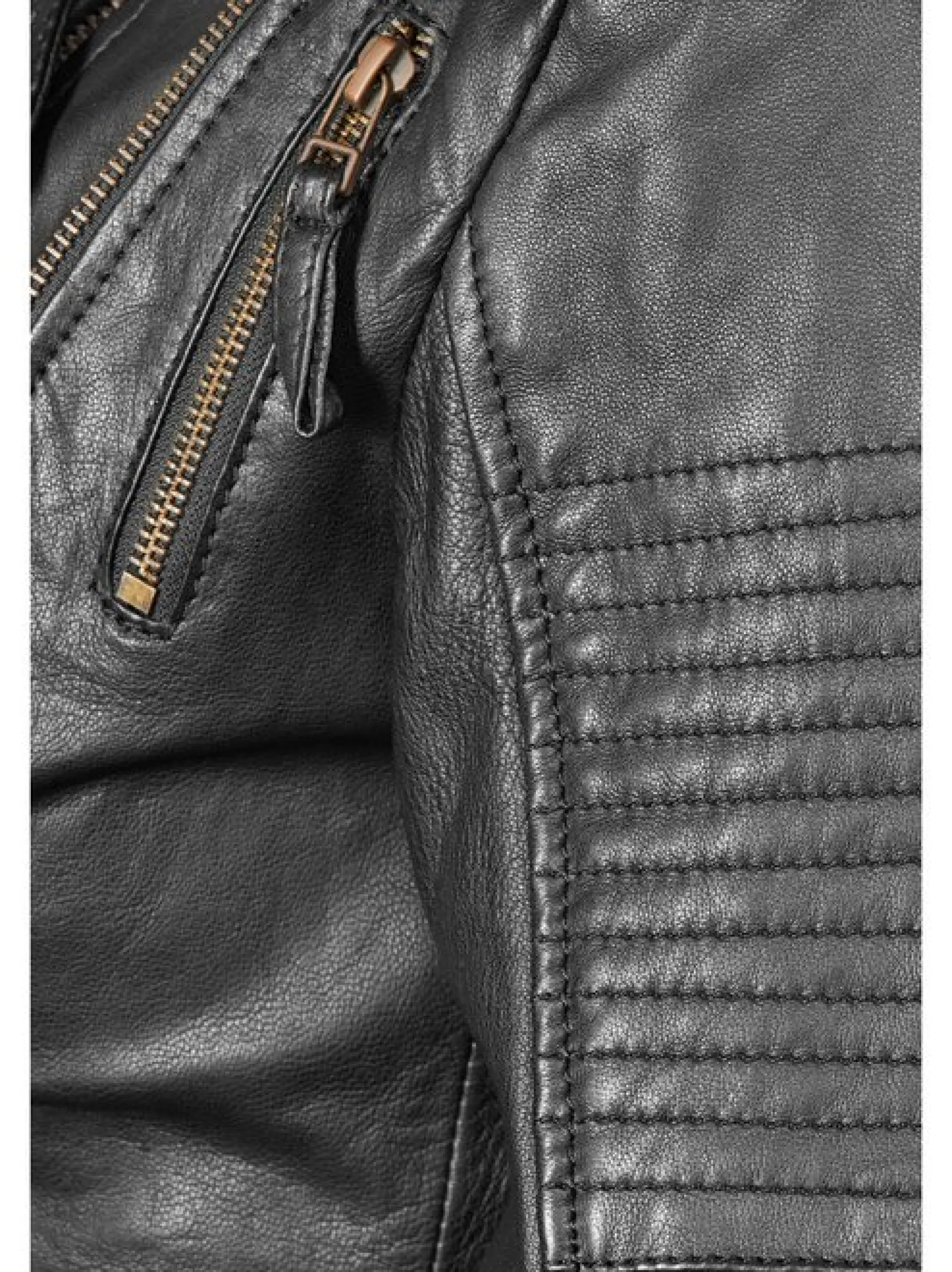 Apple of Eden Damen Lederjacke AOE-114 in schwarz