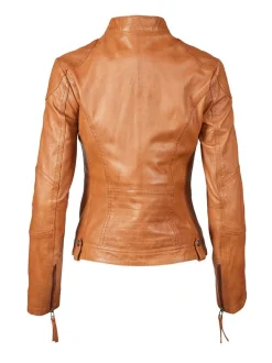 Apple of Eden Damen Lederjacke - 142 in cognac