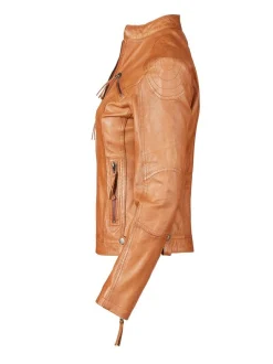Apple of Eden Damen Lederjacke - 142 in cognac