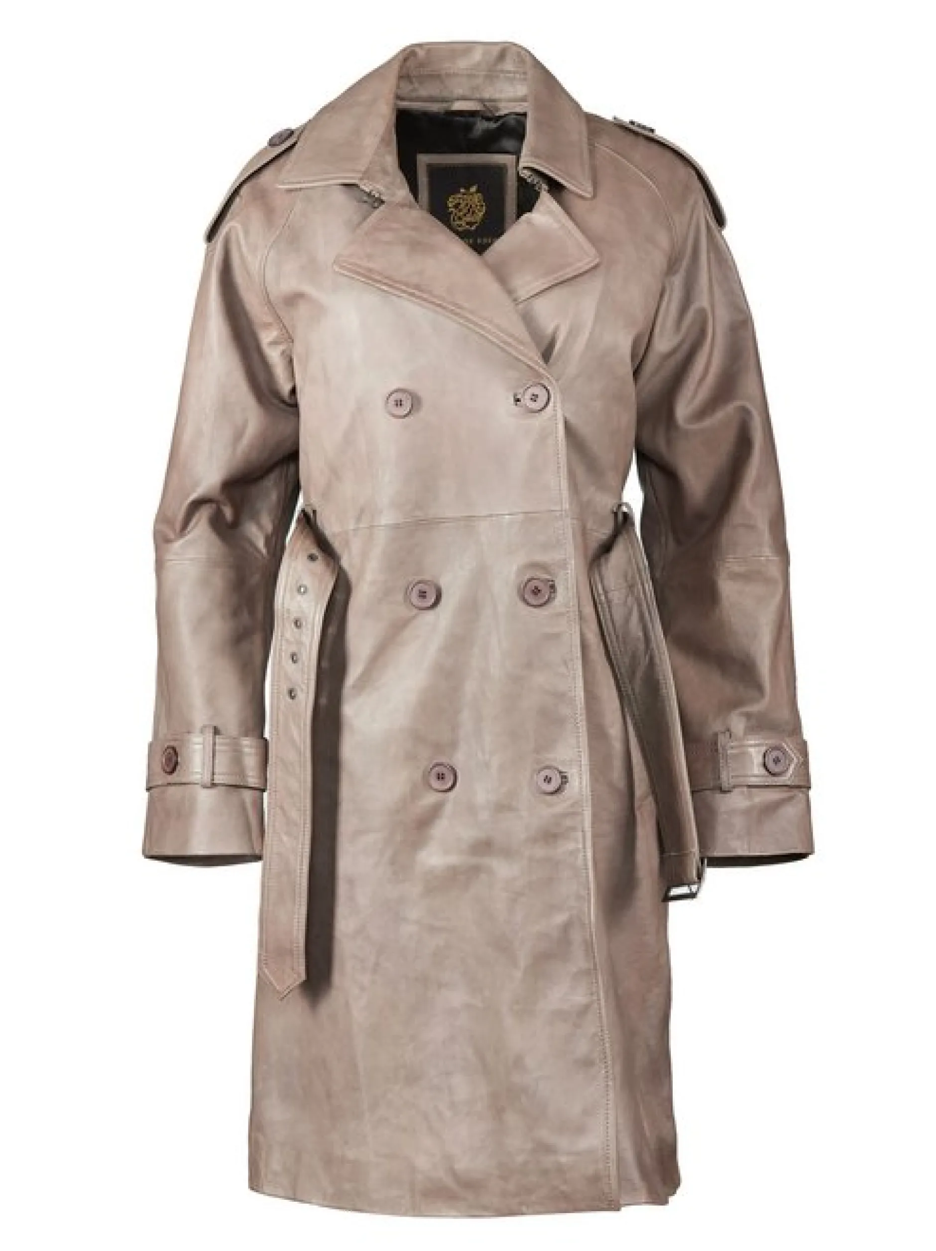 Apple of Eden Damen Ledermantel AOE-145 in taupe