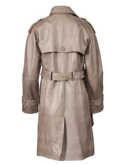 Apple of Eden Damen Ledermantel AOE-145 in taupe
