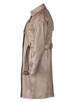 Apple of Eden Damen Ledermantel AOE-145 in taupe