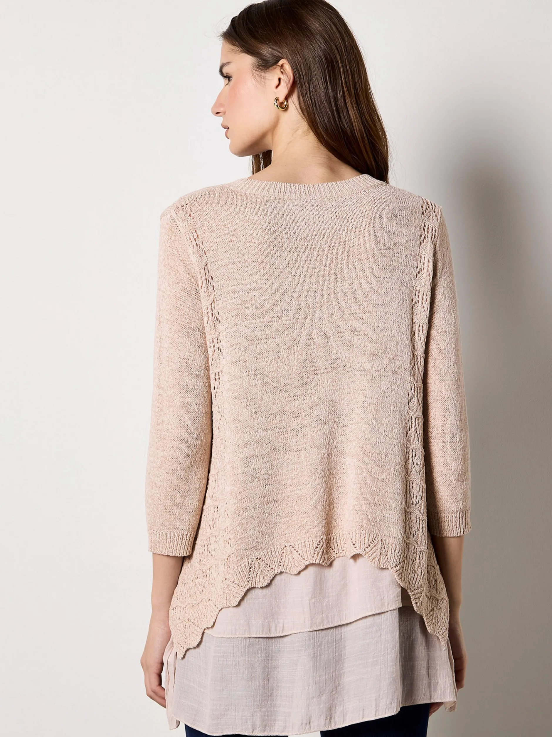 Apricot Damen Bluse in beige - Ausschnitt: Rundhals