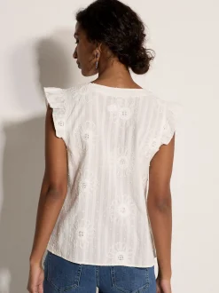 Apricot Damen Bluse in beige - Ausschnitt: V-Ausschnitt
