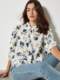 Apricot Damen Bluse in beige ecru - Ärmel: 3/4 Arm