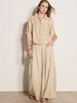 Apricot Damen Bluse in beige - Ärmel: 3/4 Arm