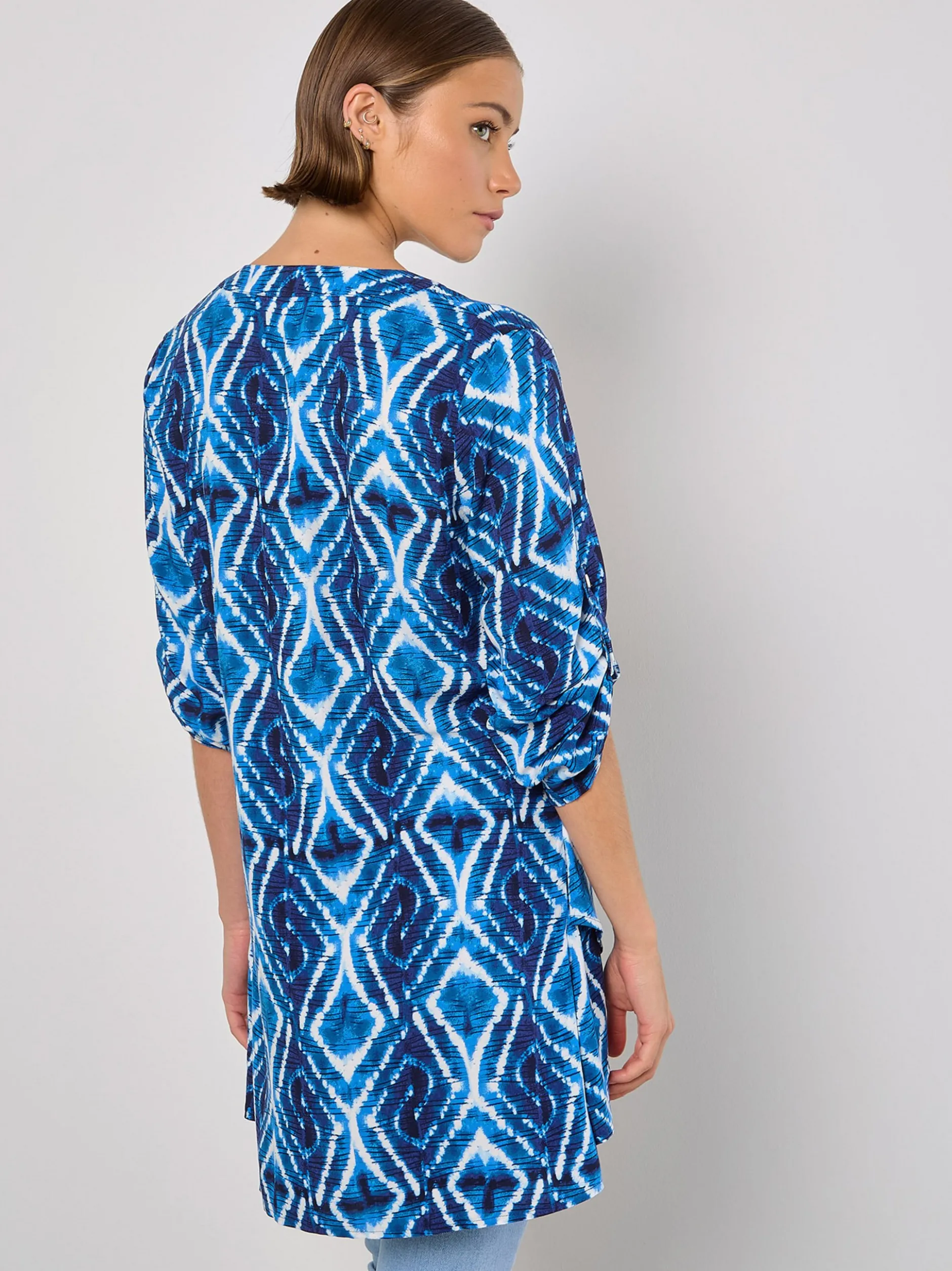 Apricot Damen Bluse in blau - Ärmel: 3/4 Arm