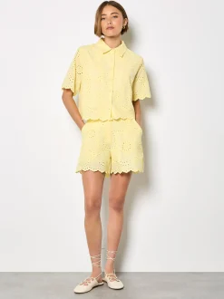 Apricot Damen Bluse in gelb - Ärmel: kurzarm