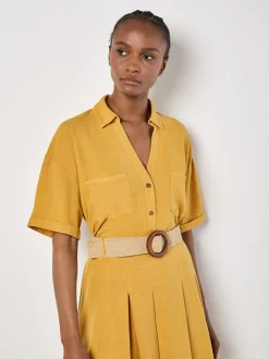Apricot Damen Bluse in gelb - Ärmel: Halbarm
