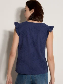 Apricot Damen Bluse in lila - Ausschnitt: V-Ausschnitt