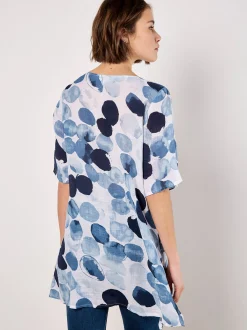 Apricot Damen Bluse in marine blau - Ärmel: kurzarm
