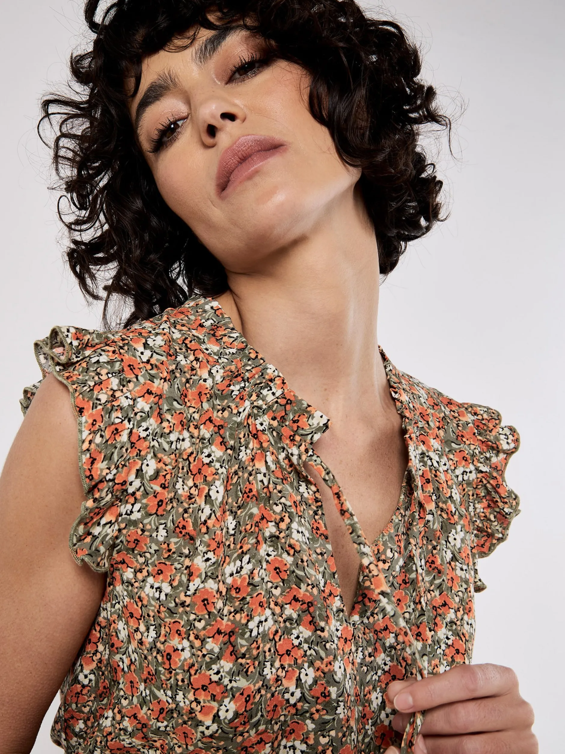 Apricot Damen Bluse in mehrfarbig - Ärmel: extra kurz