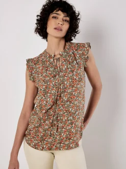 Apricot Damen Bluse in mehrfarbig - Ärmel: extra kurz