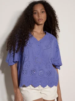 Apricot Damen Bluse in purple - Ausschnitt: V-Ausschnitt