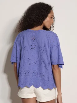 Apricot Damen Bluse in purple - Ausschnitt: V-Ausschnitt