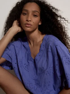 Apricot Damen Bluse in purple - Ausschnitt: V-Ausschnitt
