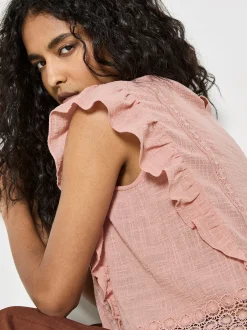 Apricot Damen Bluse in rosa pink - Ausschnitt: Rundhals