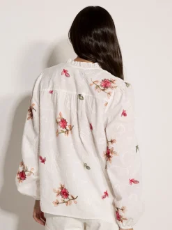 Apricot Damen Bluse in weiß - Ausschnitt: V-Ausschnitt