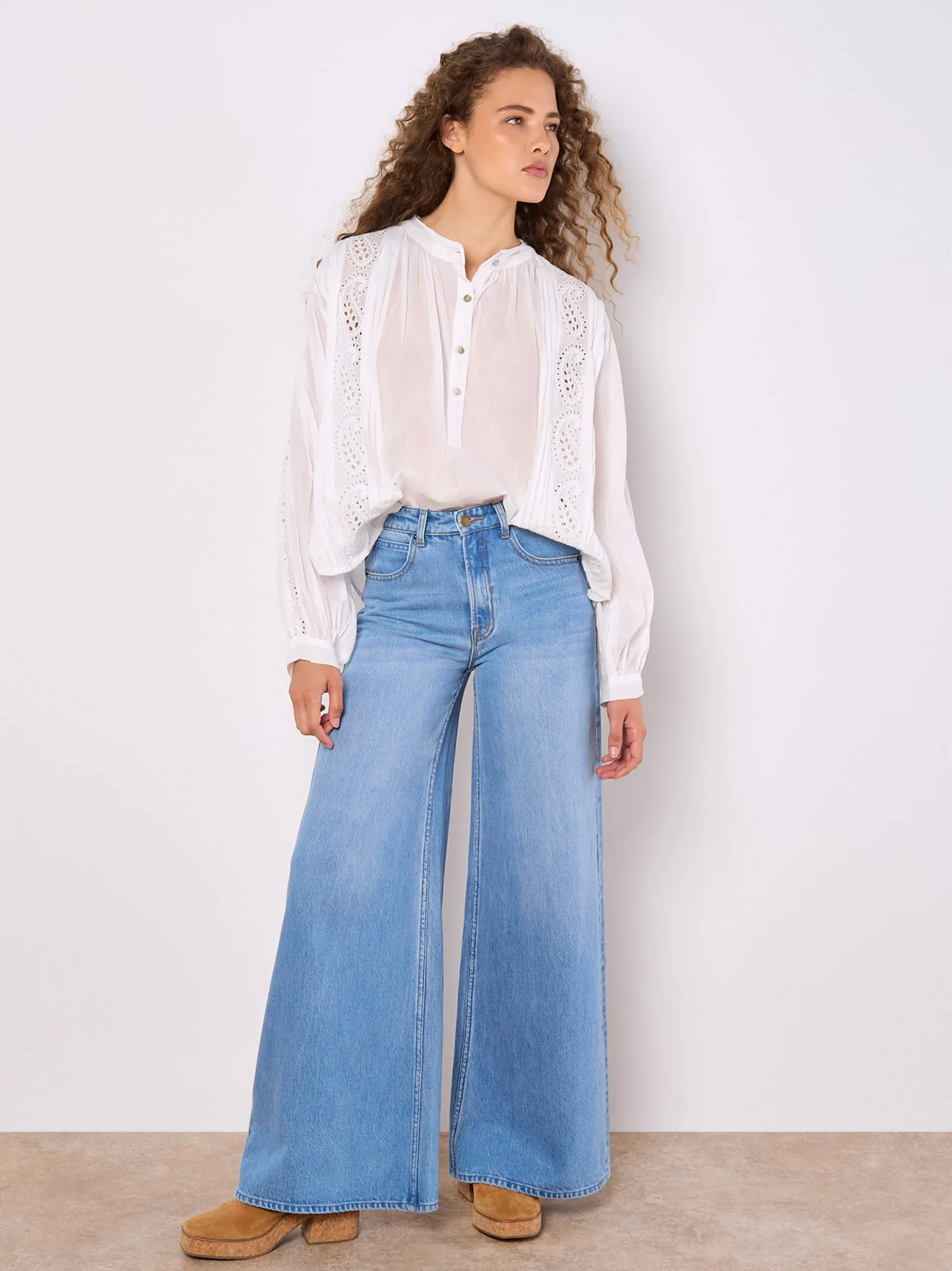 Apricot Damen Bluse in weiß - Ärmel: langarm