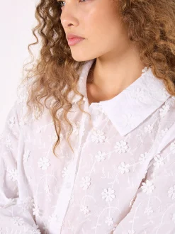 Apricot Damen Bluse in weiß - Ärmel: langarm