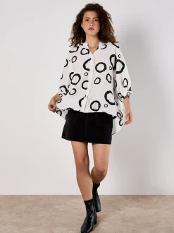 Apricot Damen Bluse in weiß - Ärmel: Halbarm