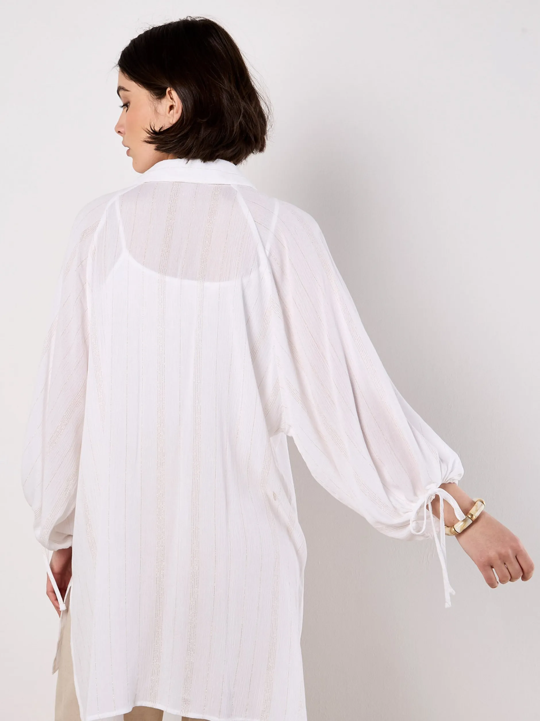 Apricot Damen Bluse in weiß - Ärmel: langarm